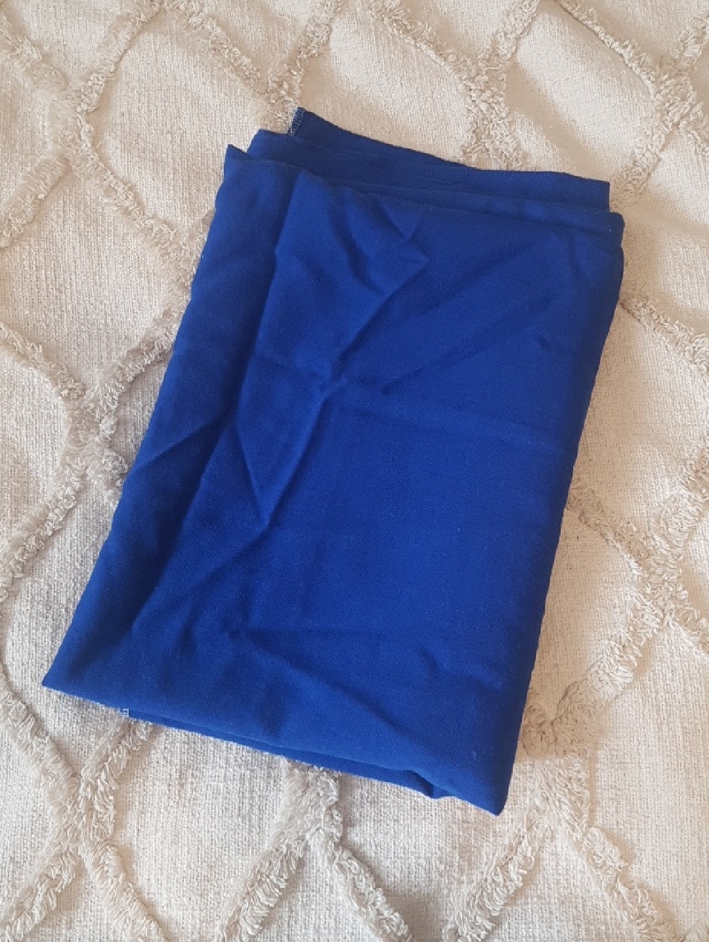 Cobalt Royal Blue Wool Blend Fabric